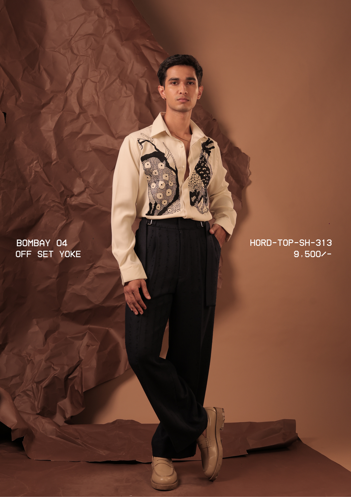 HORD Off Set Yoke shirt, SKU HORD-TOP-SH-313, price 9,500 rupees