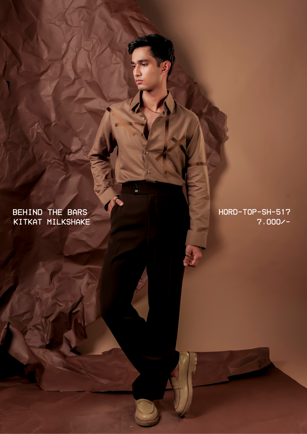 HORD Kitkat Milkshake shirt, SKU HORD-TOP-SH-517, price 7,000 rupees