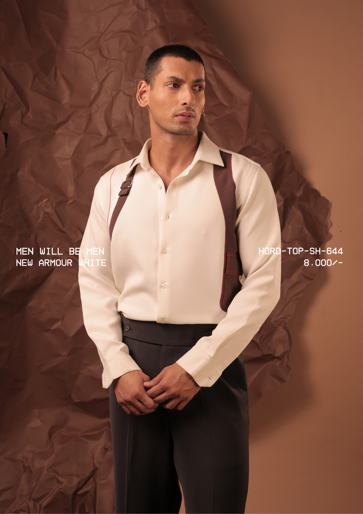 HORD New Armour White shirt, SKU HORD-TOP-SH-644, price 8,000 rupees