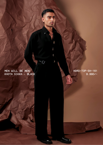 HORD Khota Sikka Black shirt, SKU HORD-TOP-SH-161, price 9,990 rupees