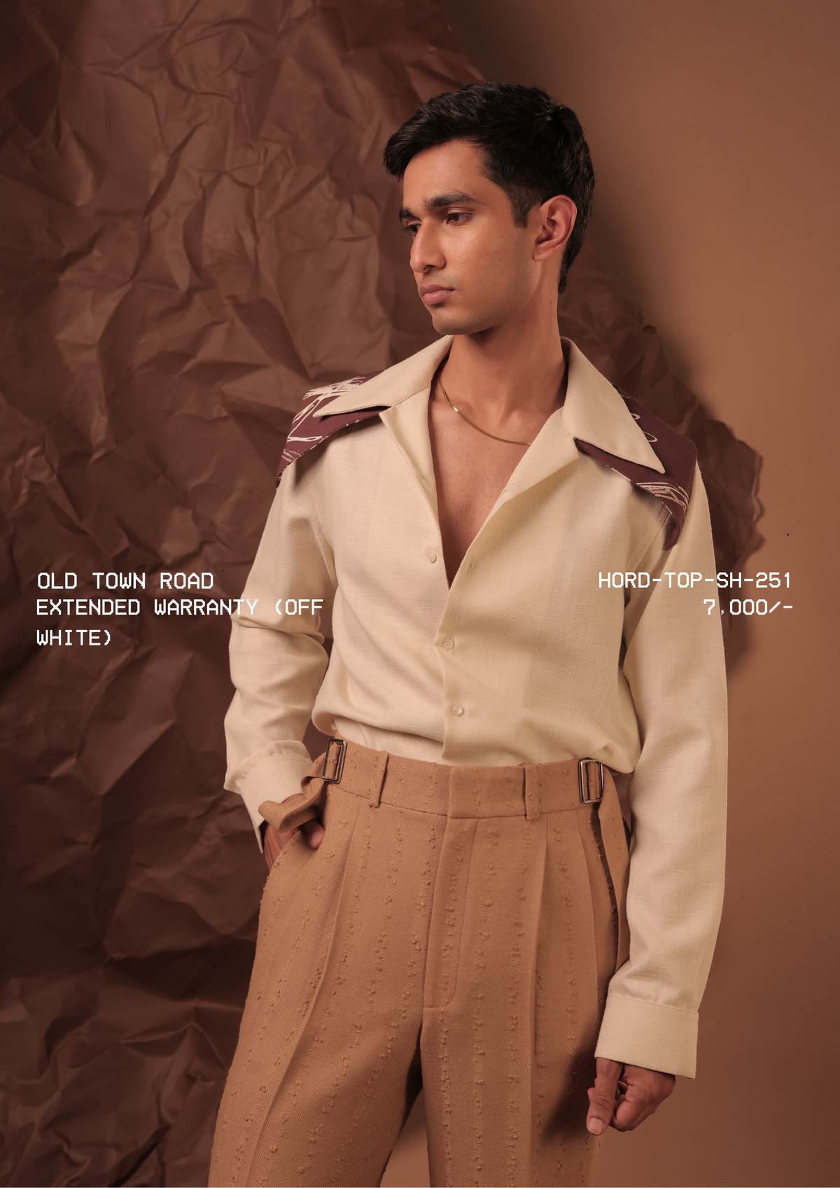 HORD Extended Warranty Off White shirt, SKU HORD-TOP-SH-251, price 7,000 rupees