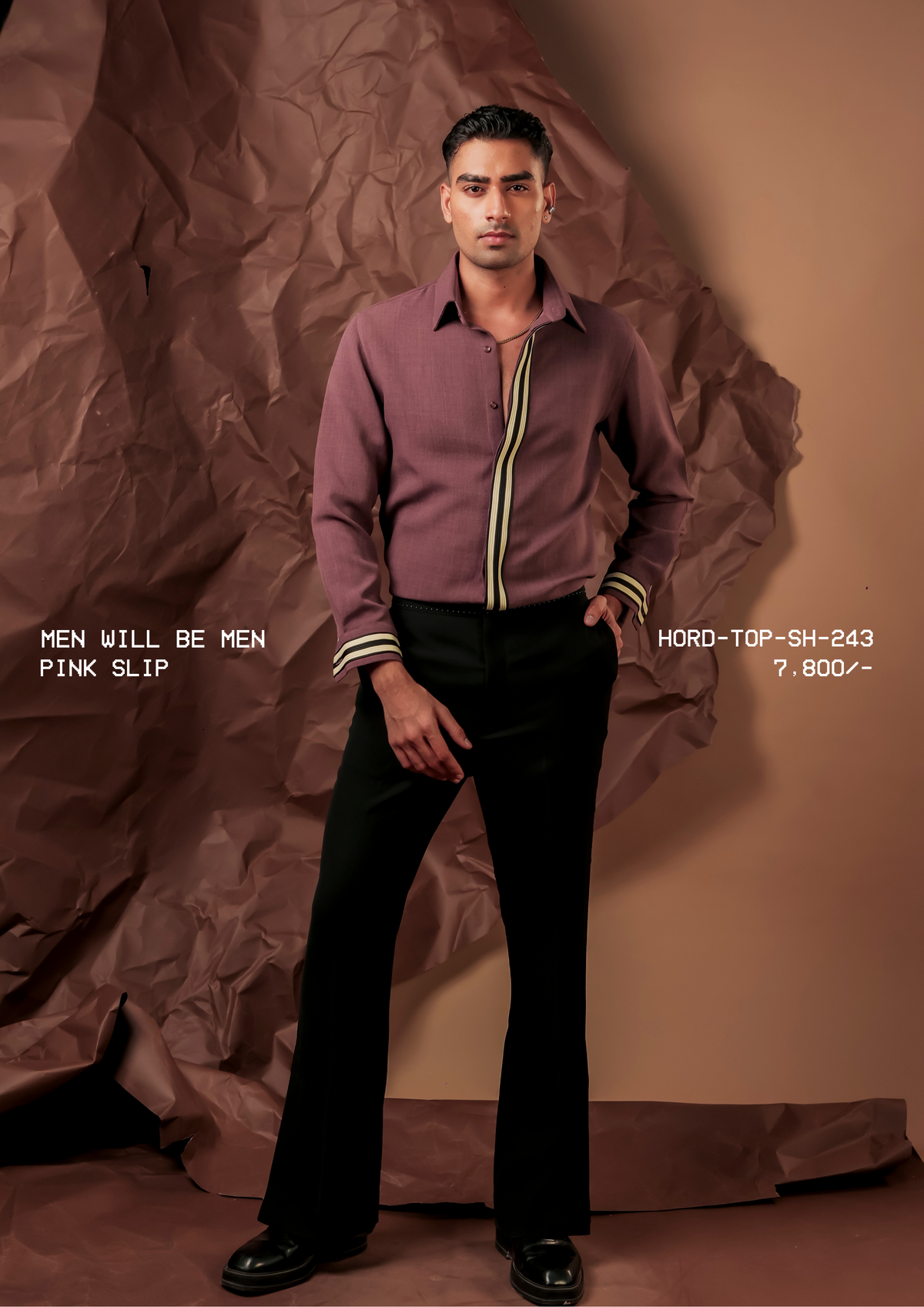 HORD Pink Slip shirt, SKU HORD-TOP-SH-243, price 7,800 rupees