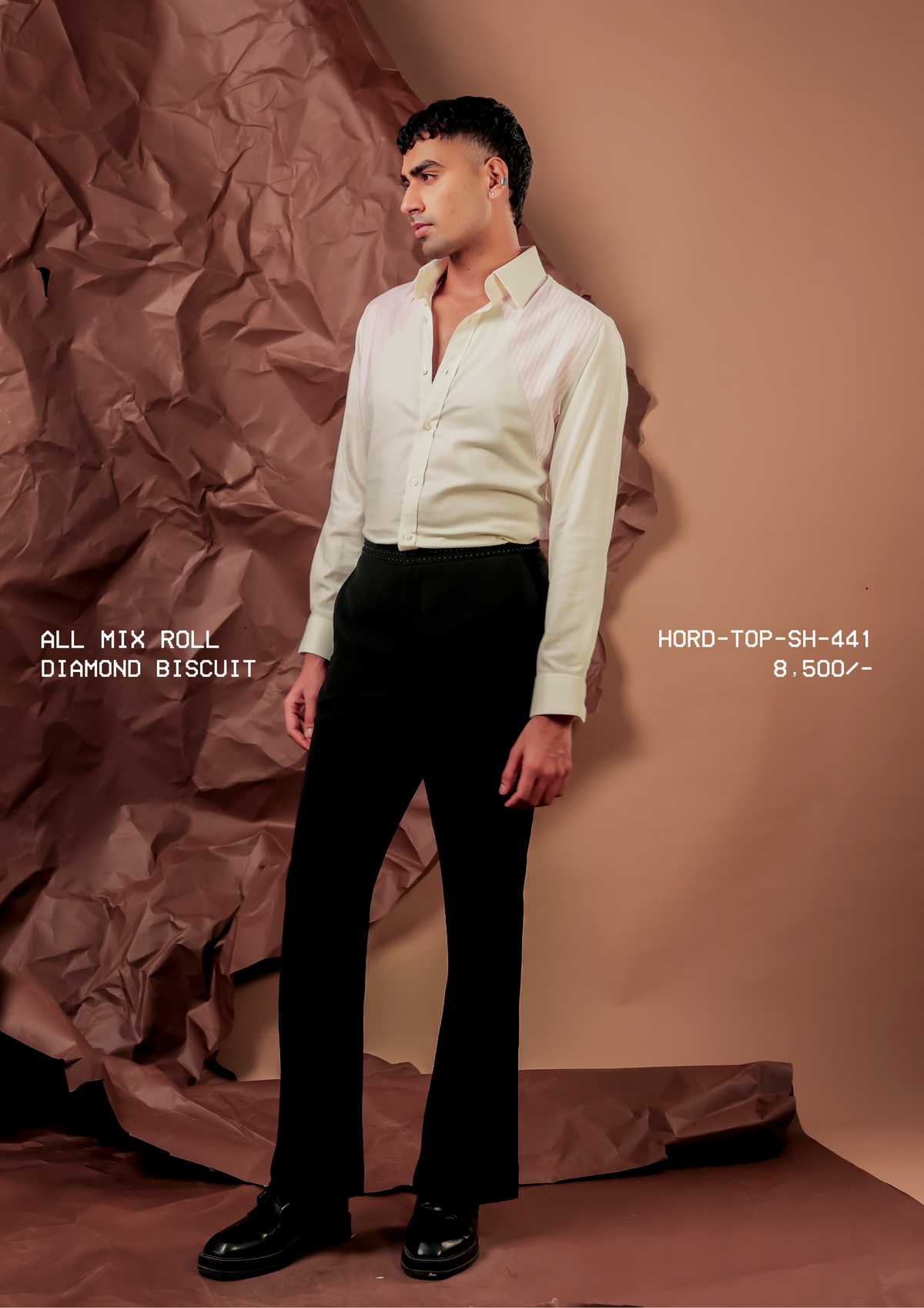HORD Diamond Biscuit shirt, SKU HORD-TOP-SH-441, price 8,500 rupees