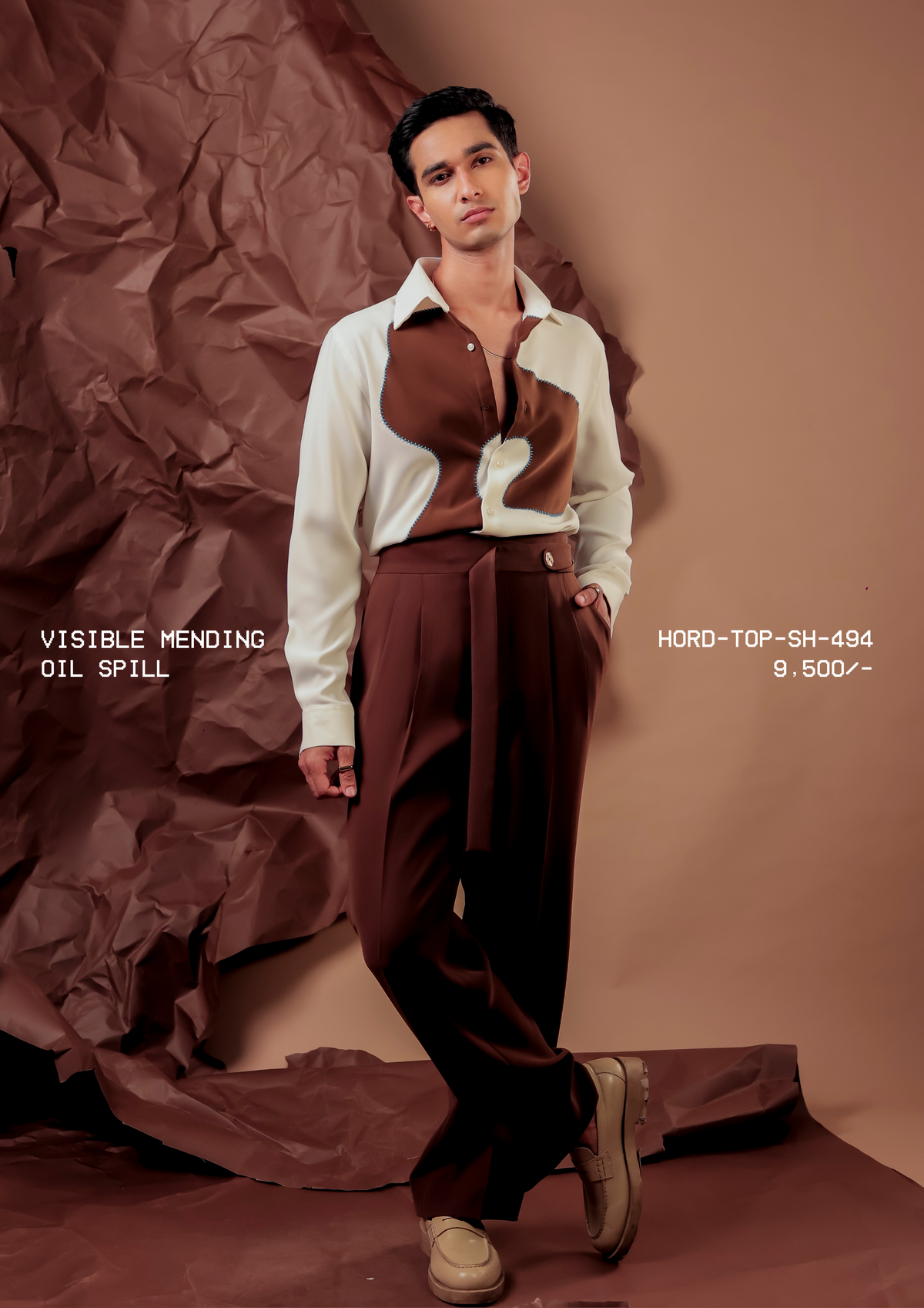 HORD Oil Spill shirt, SKU HORD-TOP-SH-494, price 9,500 rupees