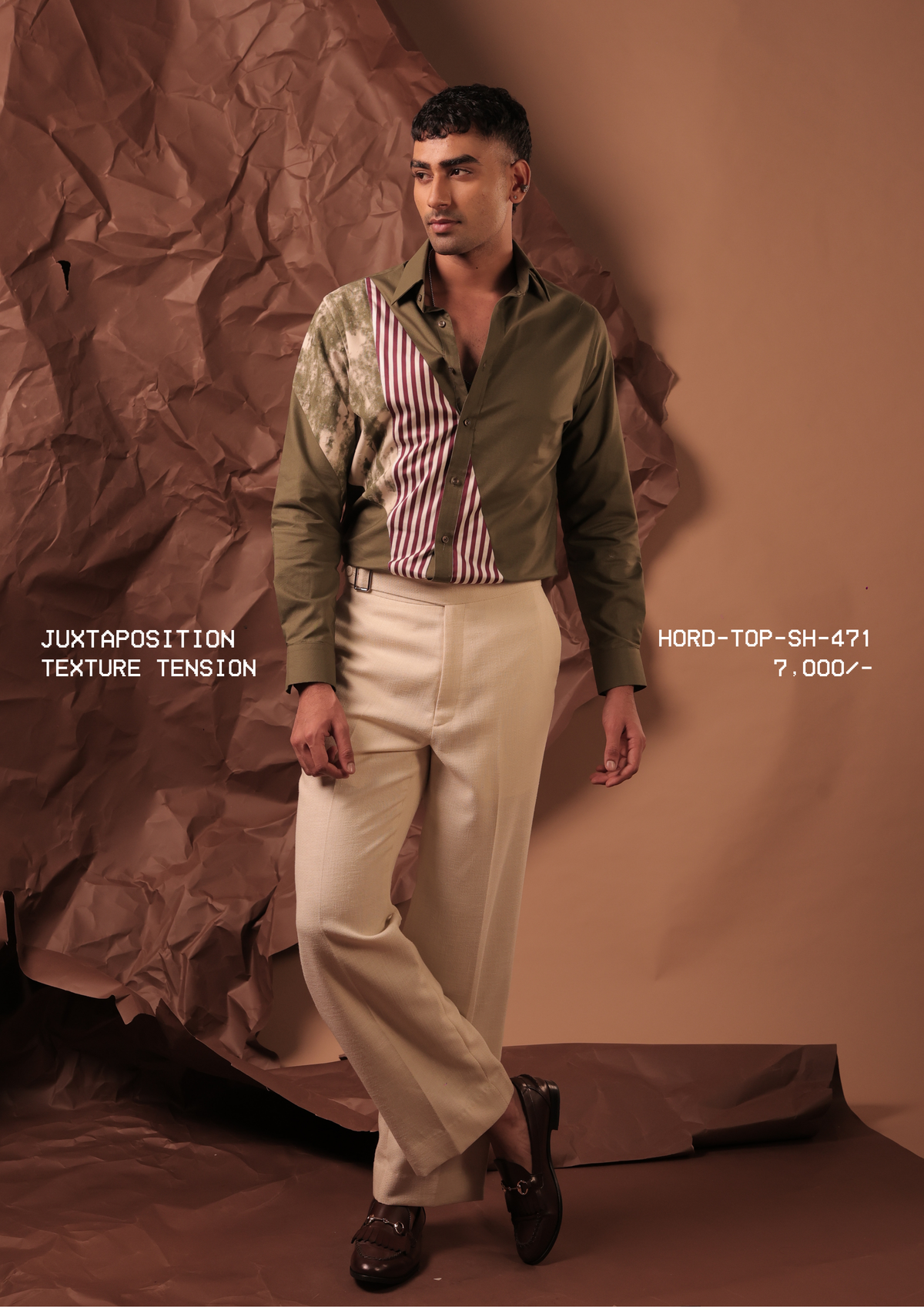 HORD Texture Tension shirt, SKU HORD-TOP-SH-471, price 7,000 rupees